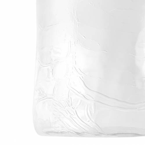 Floristik24 Cilindrinė stiklo vaza Crackle skaidri, matinė Ø13cm H13,5cm