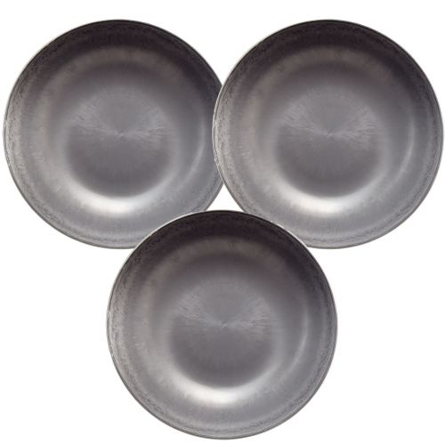 daiktų Stilingas matinis pilkas dubuo 37 cm - tekstūruotas paviršius, universalus dekoravimui - 3 vnt.