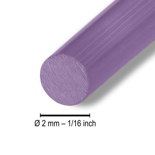 daiktų Aliuminio viela violetinė Ø2mm papuošalų viela levandų spalvos apvali 500g 60m