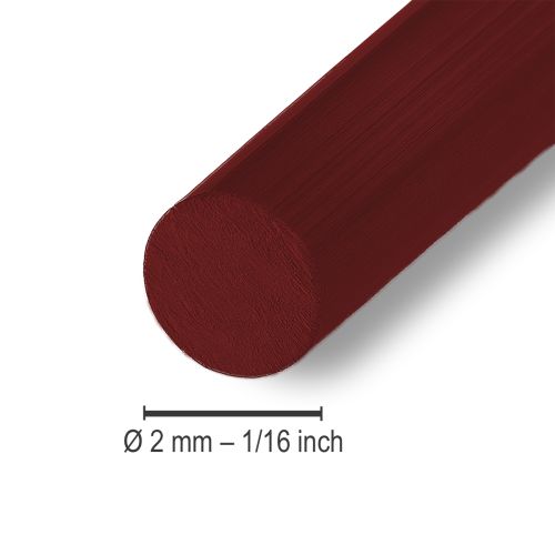 daiktų Aliuminio viela Ø2mm 500g 60m Bordo spalvos