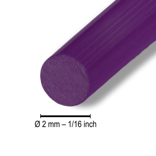 daiktų Aliuminio viela Ø2mm tamsiai violetinė 60m 500g