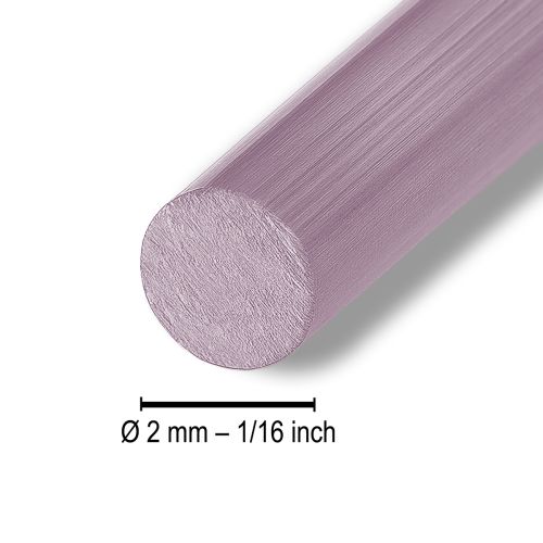 daiktų Aliuminio viela Ø2mm rožinė dekoratyvinė viela apvali 480g