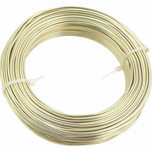 daiktų Aliuminio viela Ø2mm šampano dekoratyvinė viela apvali 480g