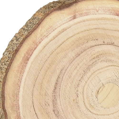 Floristik24 Medžio diskas Paulownia medžio apdaila natūralus Ø17-21cm 4 vnt