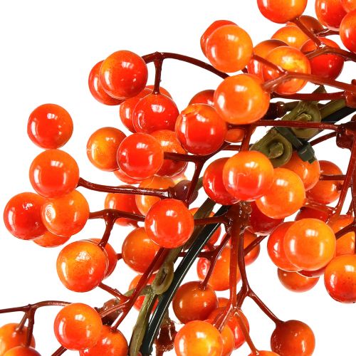 daiktų Uogų vainikas dekoratyvinis žiedas uogos raudonos oranžinės dirbtinės Ø30cm