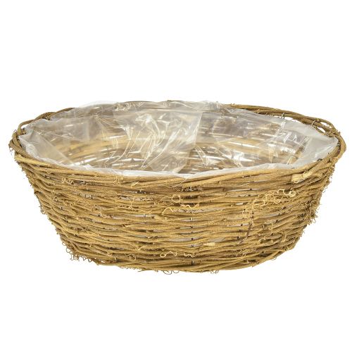 daiktų Gėlių dubuo didelis augalų krepšelis natūralūs vynmedžiai Ø40cm H13cm
