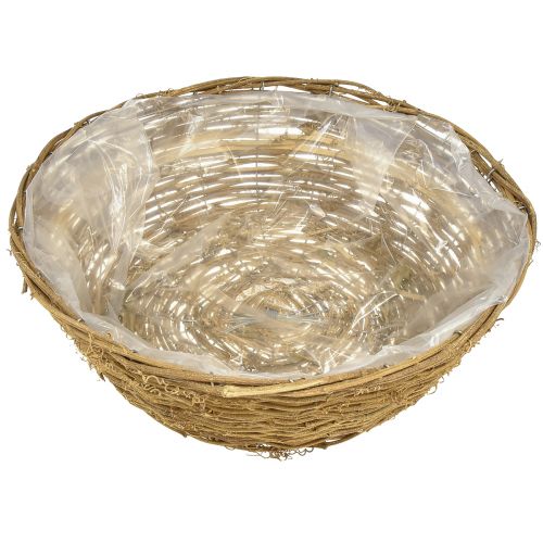 daiktų Gėlių dubuo didelis augalų krepšelis natūralūs vynmedžiai Ø40cm H13cm
