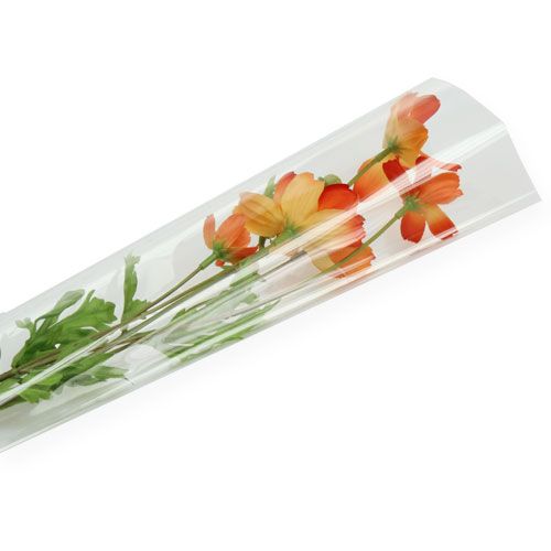 Floristik24 Gėlių maišelio ruošinys skaidrus L60 P14cm - 3cm 50vnt NETEISINGAS PREKĖS