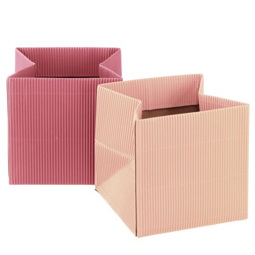 Floristik24 Gėlių sodintuvas gėlių maišelis rožinė lašiša 12cmx12cm 6 vnt