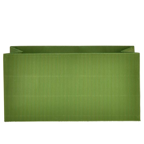 daiktų Gėlių sodintuvas Long Ribbed Green Olive Green 24x12cm 6 vnt