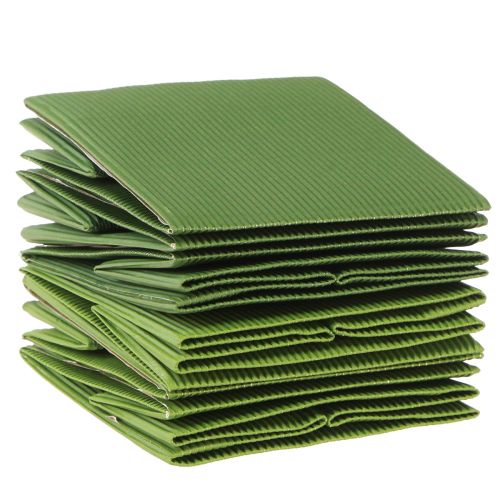 daiktų Gėlių vazonas popierinis rumbuotas alyvuogių žalias 12cm 6 vnt