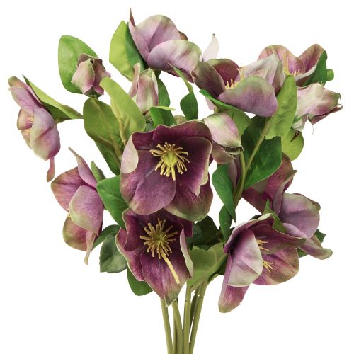 Kalėdinės rožės Dirbtinė sniego rožė Violetinė gėlė L35cm 6 vnt