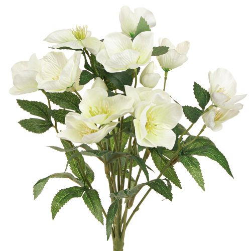 daiktų Kalėdinė rožių puokštė 39cm kreminė