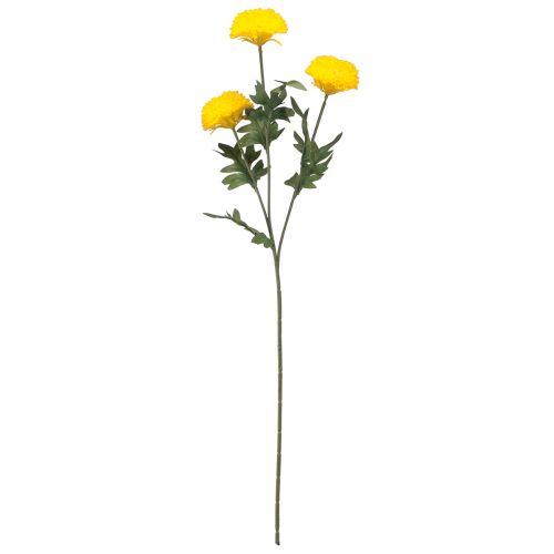 daiktų Dahlia Dirbtinės dekoratyvinės gėlės Yellow Blossom L64cm 3 vnt