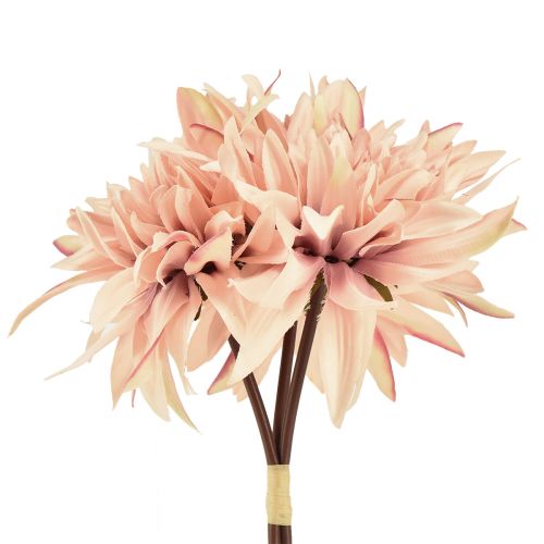 Jurginų dirbtinės gėlės rožinis žiedas Ø15cm L28cm 3 vnt