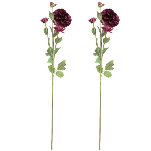 daiktų Dirbtinės jurginų gėlės su violetiniais žiedais Ø10cm L80cm 2vnt