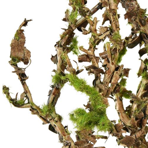 daiktų Dekoratyvinė šakelė su samanomis dirbtine rudens puošmena pilkai žalia L78cm