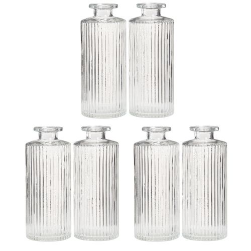 Floristik24 Dekoratyviniai Buteliai Stikliniai Mini Vazos Skaidrūs Retro H13cm 6 vnt