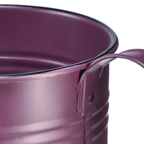 daiktų Dekoratyvinis laistytuvas violetinės spalvos metalinis vazonas Ø13,5cm H12,5cm