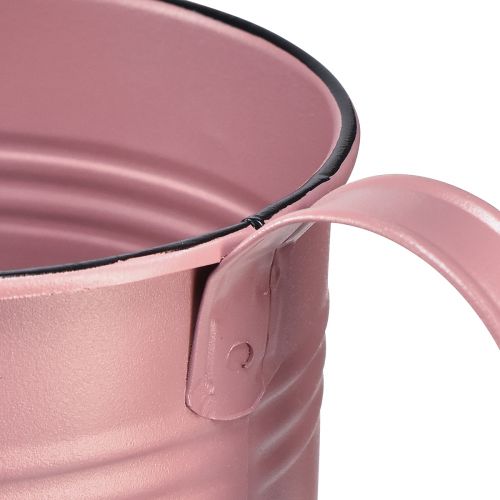 daiktų Dekoratyvinis laistytuvas rausvas metalinis vazonas Ø13,5cm H12,5cm