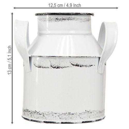 daiktų Dekoratyvinis metalinis ąsotis su rankenėlėmis, baltas ir juodas, 13 cm aukščio, 2 vnt.