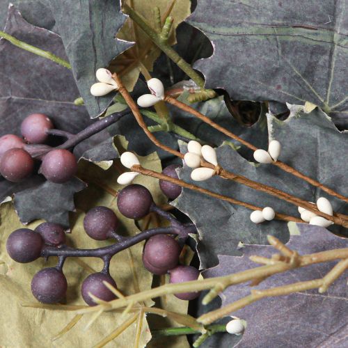 daiktų Dekoratyvinis vainikas vynmedžių lapai ir vynuogės rudens vainiko vynmedžiai Ø60cm