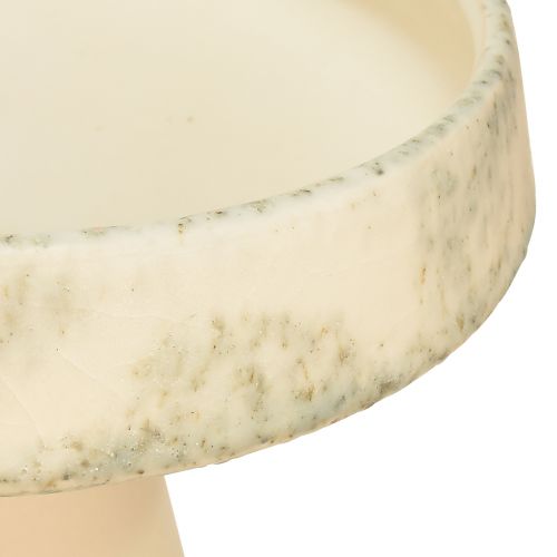 daiktų Dekoratyvinis dubuo keraminis dubuo kreminis pilkai žalias Ø20cm H16cm