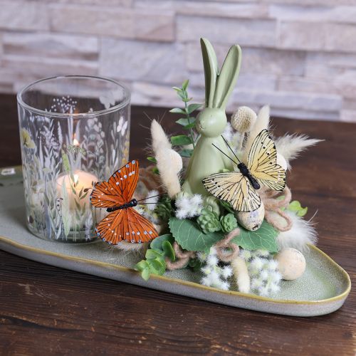 daiktų Dekoratyviniai drugeliai ant vielos spalvingoms stalo dekoracijoms, 7 cm, 12 vnt.