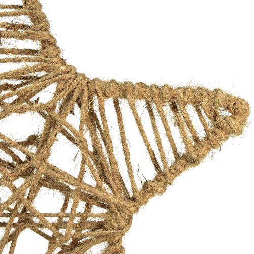 daiktų Dekoratyvinė žvaigždė kabančiai žvaigždutei iš natūralaus džiuto 28cm 4 vnt