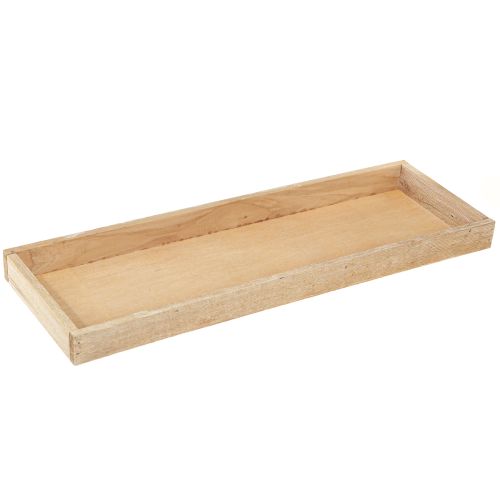daiktų Dekoratyvinis padėklas pailgas medinis padėklas natūralus 42×14×3cm 3vnt