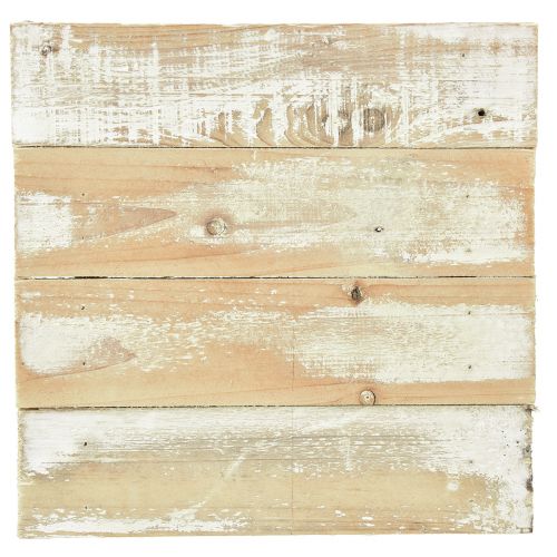daiktų Dekoratyvinis padėklas su kojomis rudos baltos shabby chic 30x30cm