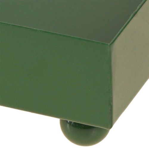 daiktų Dekoratyvinis padėklas kvadratinis metalinis padėklas žalias 15 × 15 cm 2 vnt.