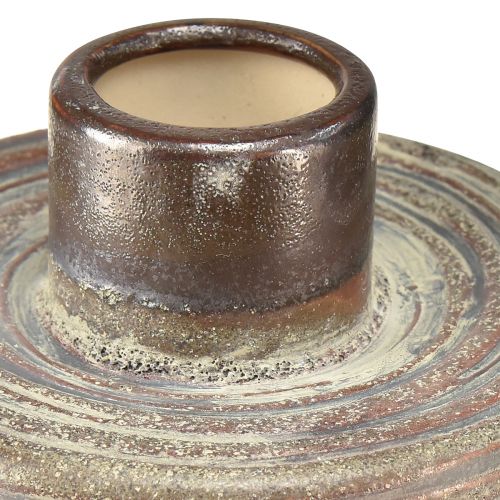 daiktų Dekoratyvinė vaza keraminė keraminė vaza ruda mėlyna pilka 12x10,5cm 2vnt