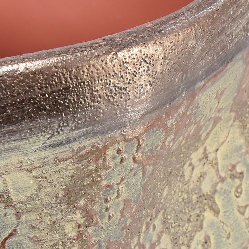 daiktų Dekoratyvinė vaza keraminė vazoninė metalinė ruda pilka mėlyna 16,5×20,5cm