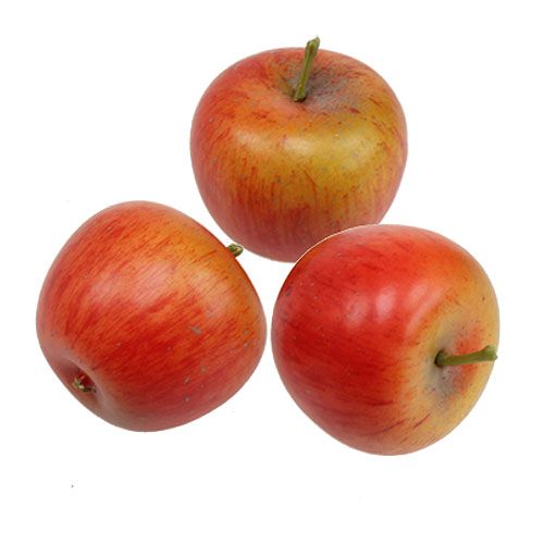 Floristik24 Dekoratyviniai obuoliai oranžiniai 4cm 6vnt