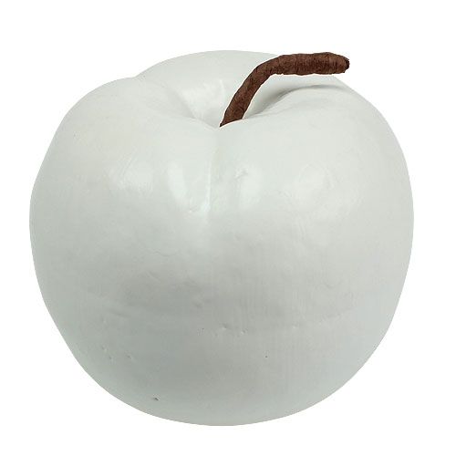 Floristik24 Dirbtinių vaisių dekoratyvinis obuolys baltas 18cm