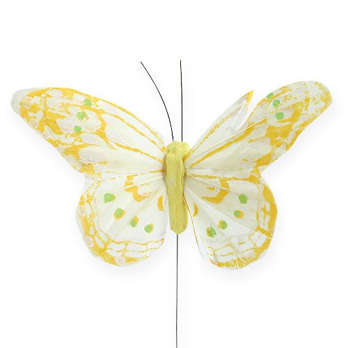 daiktų Dekoratyviniai drugeliai ant vielos 10cm 12vnt