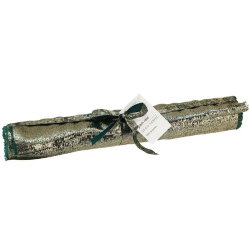 daiktų Dekoratyvinė juostelė žalias auksinis nutrintas vintažinis W28cm L2,5m