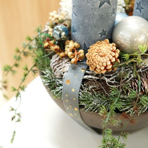 daiktų Aksominė juostelė, žvaigždėta juostelė, pilkai auksinė, dekoratyvinė juostelė, 25 mm pločio, 8 m ilgio