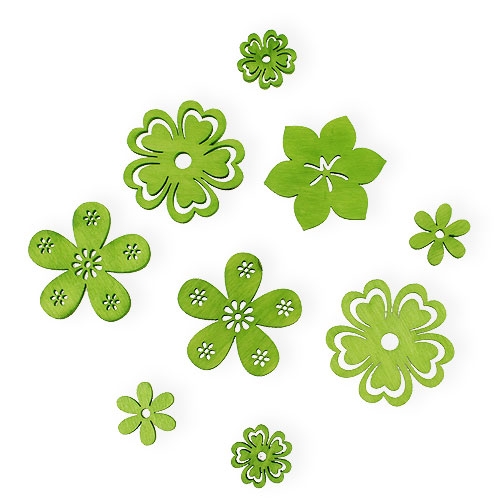 Floristik24 Dekoratyvinės gėlės žalios Ø2cm - Ø4cm 96p