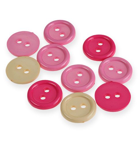 Floristik24 Dekoratyvinės sagos Ø3,5cm 3 spalvos 46 vnt