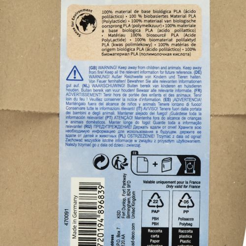 daiktų Dekoratyvinė sniego baltumo medžiaga, pagaminta iš kukurūzų 100% biologinės medžiagos 20g