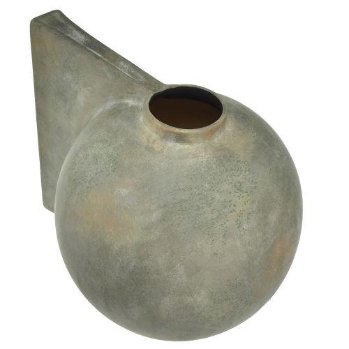 daiktų Dekoratyvinė vaza keraminė antikvarinė išvaizda bronzos pilka 30×20×24cm