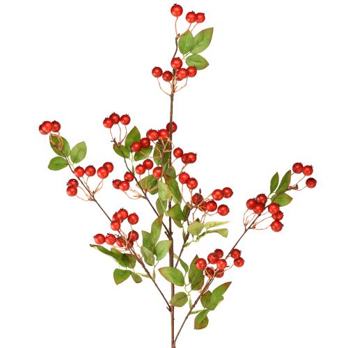 Floristik24 Dekoratyvinė šakelė raudonos uogos dirbtinė šakelė kalėdinė 88cm