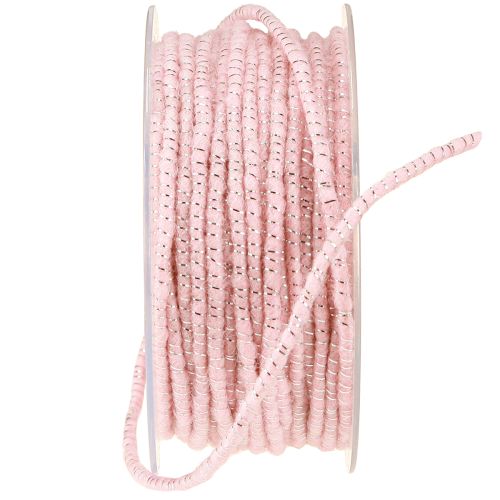 daiktų Dagties siūlas Glamour Pink/Silver su viela 33m