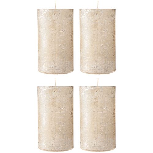 daiktų Vienspalvės žvakės platinos 70x120mm 4 vnt