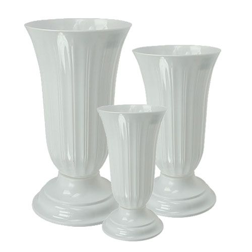 Koregavimo vaza Lilia balta Ø16 - 28cm grindų vaza 1 vnt