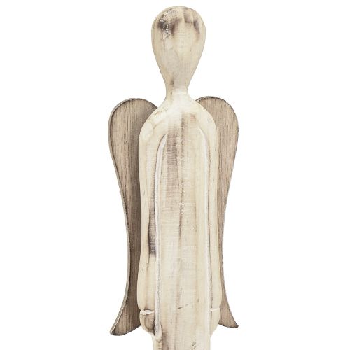 Floristik24 Angelo medinė figūrėlė Kalėdų balta skalbta H46cm 2 vnt