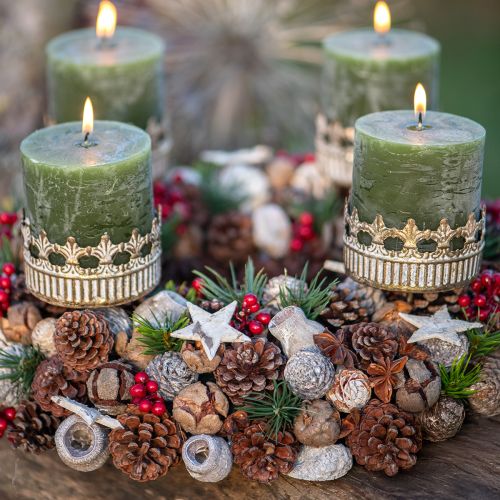 daiktų Egzotiški kūgiai Leucodendron white skalbti 3-4cm 450g