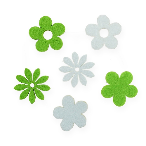 Floristik24 Veltinio gėlė žaliai pabarstymui, balta 3,5cm 96p